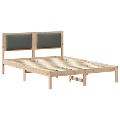 Bedframe Donkergrijs 140 x 200 cm Massief grenenhout