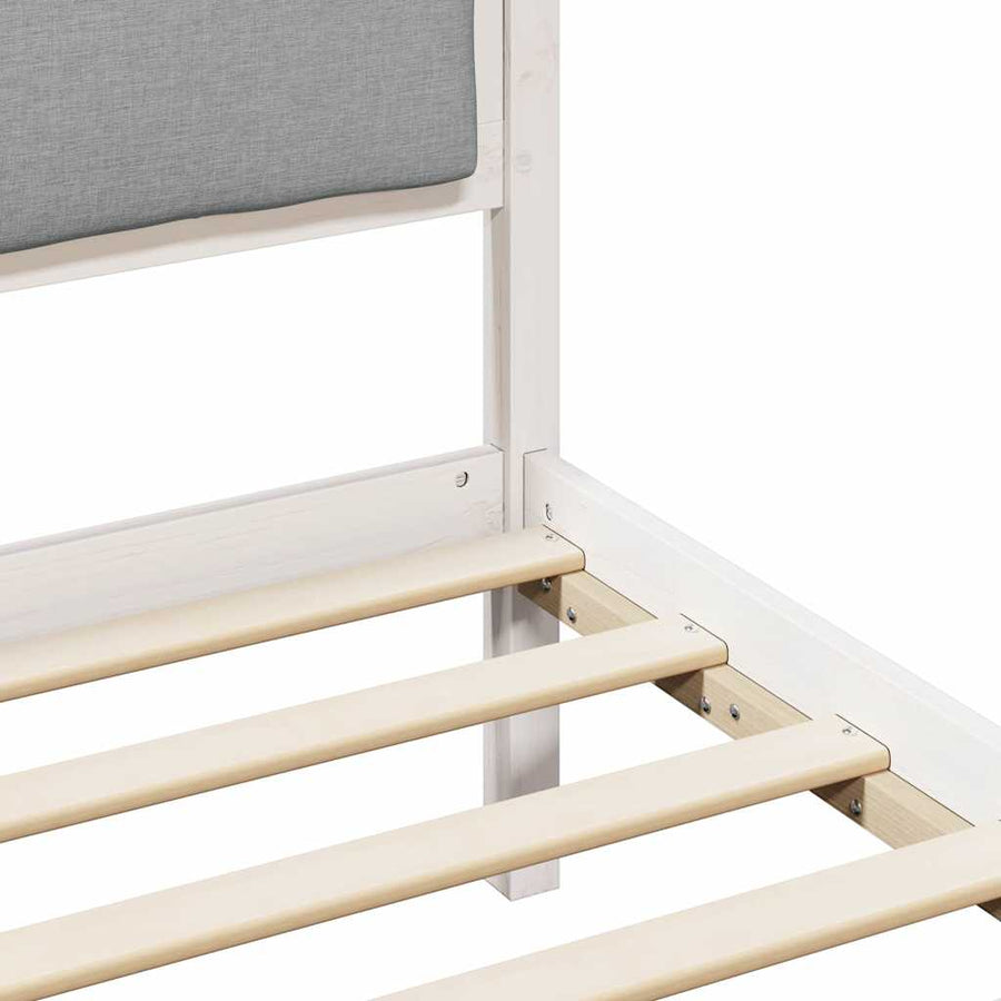 Bedframe Lichtgrijs 140 x 200 cm Massief grenenhout