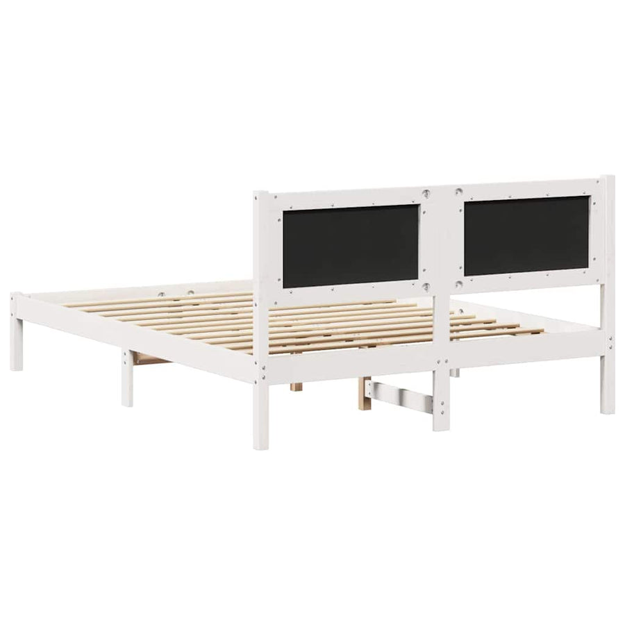 Bedframe Lichtgrijs 140 x 200 cm Massief grenenhout