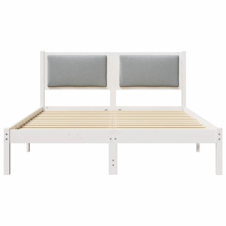 Bedframe Lichtgrijs 140 x 200 cm Massief grenenhout