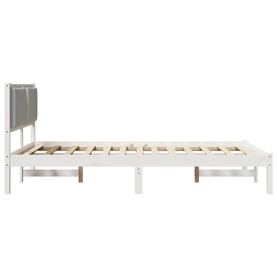 Bedframe Lichtgrijs 140 x 200 cm Massief grenenhout