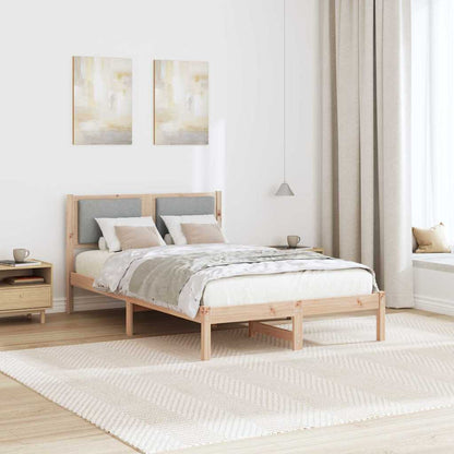 Bedframe Lichtgrijs 120 x 200 cm Massief grenenhout