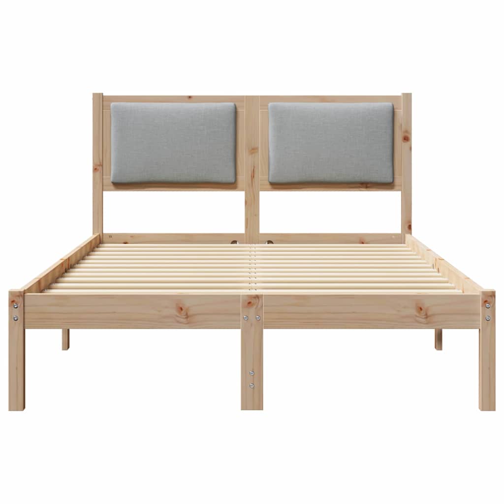 Bedframe Lichtgrijs 120 x 200 cm Massief grenenhout