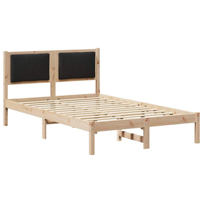 Bedframe met hoofdeinde Zwart 120 x 200 cm Massief grenenhout