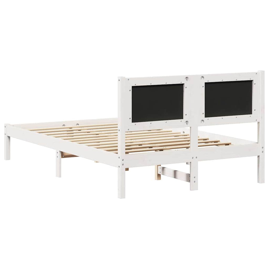 Bedframe Lichtgrijs 120 x 200 cm Massief grenenhout