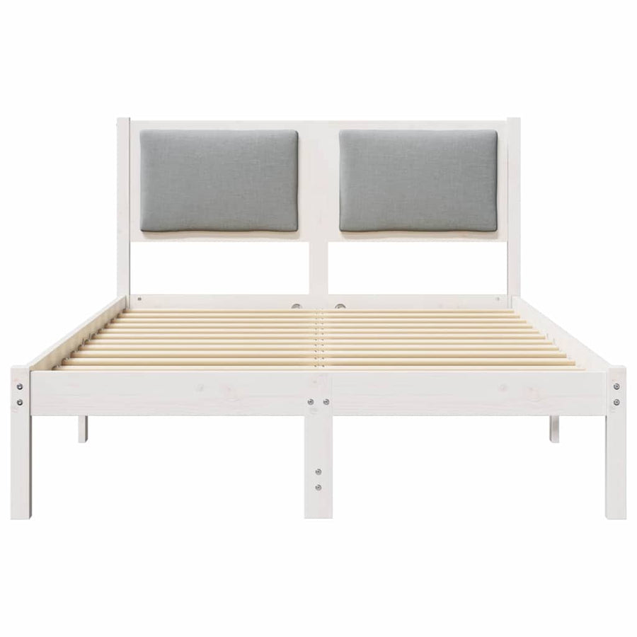 Bedframe Lichtgrijs 120 x 200 cm Massief grenenhout