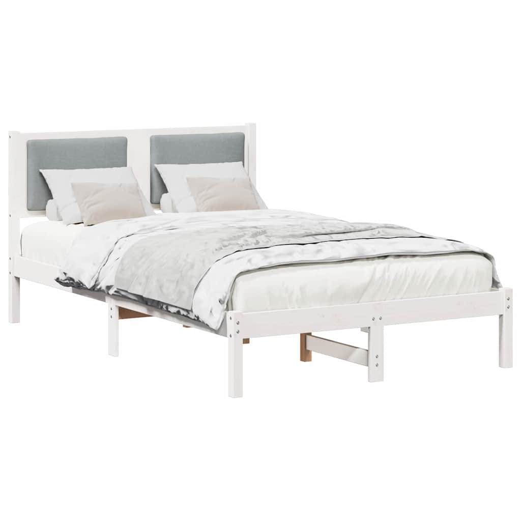 Bedframe Lichtgrijs 120 x 200 cm Massief grenenhout