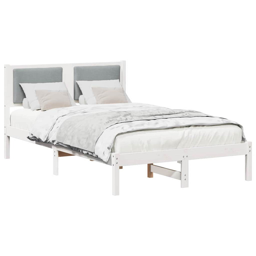 Bedframe Lichtgrijs 120 x 200 cm Massief grenenhout