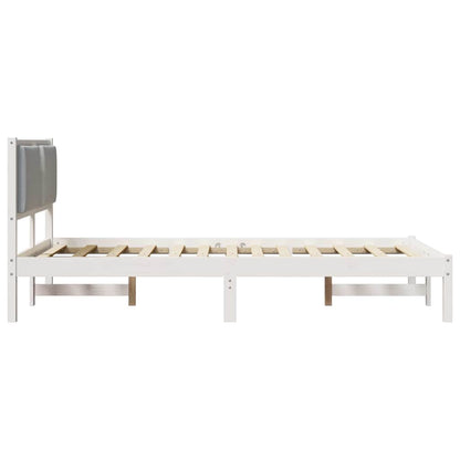Bedframe Lichtgrijs 120 x 200 cm Massief grenenhout