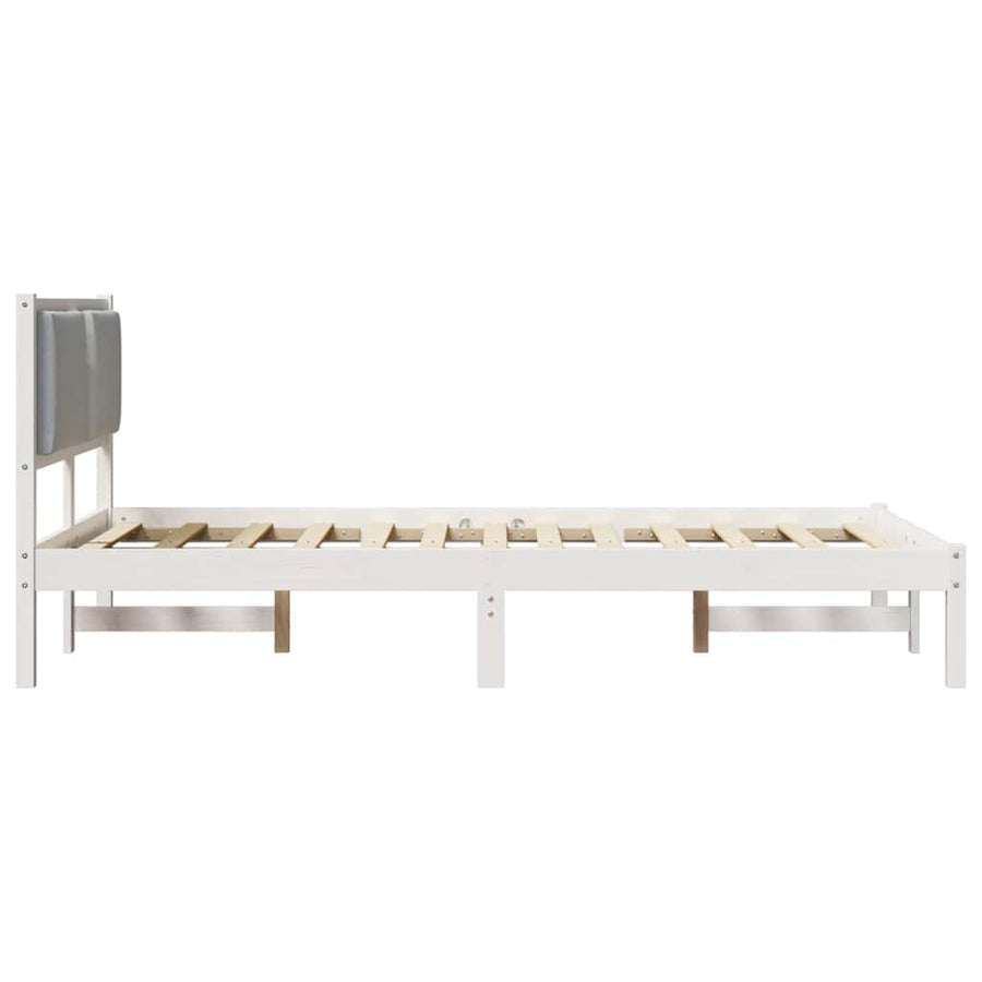 Bedframe Lichtgrijs 120 x 200 cm Massief grenenhout