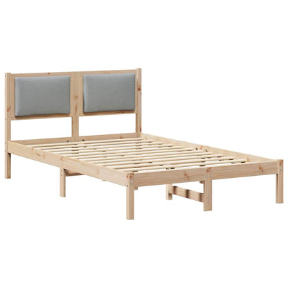 Bedframe Lichtgrijs 120 x 190 cm Massief grenenhout
