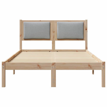 Bedframe Lichtgrijs 120 x 190 cm Massief grenenhout