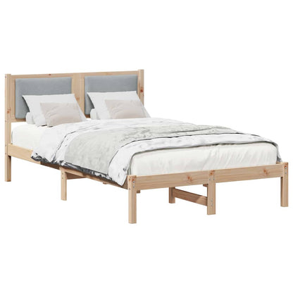Bedframe Lichtgrijs 120 x 190 cm Massief grenenhout