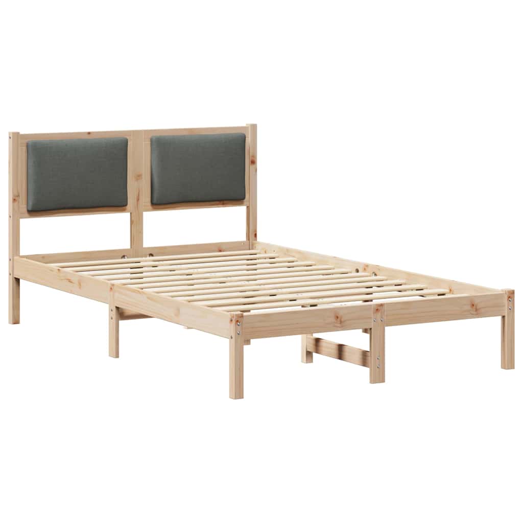 Bedframe Donkergrijs 120 x 190 cm Massief grenenhout