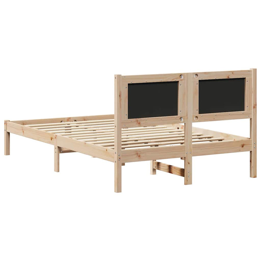 Bedframe Donkergrijs 120 x 190 cm Massief grenenhout