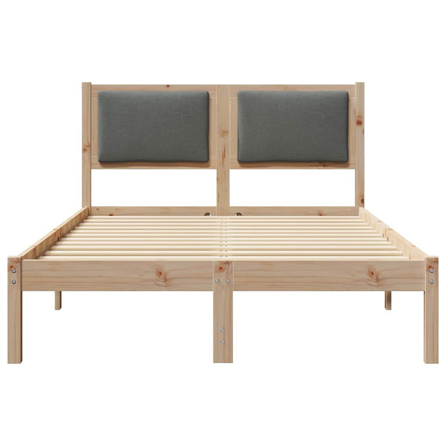 Bedframe Donkergrijs 120 x 190 cm Massief grenenhout