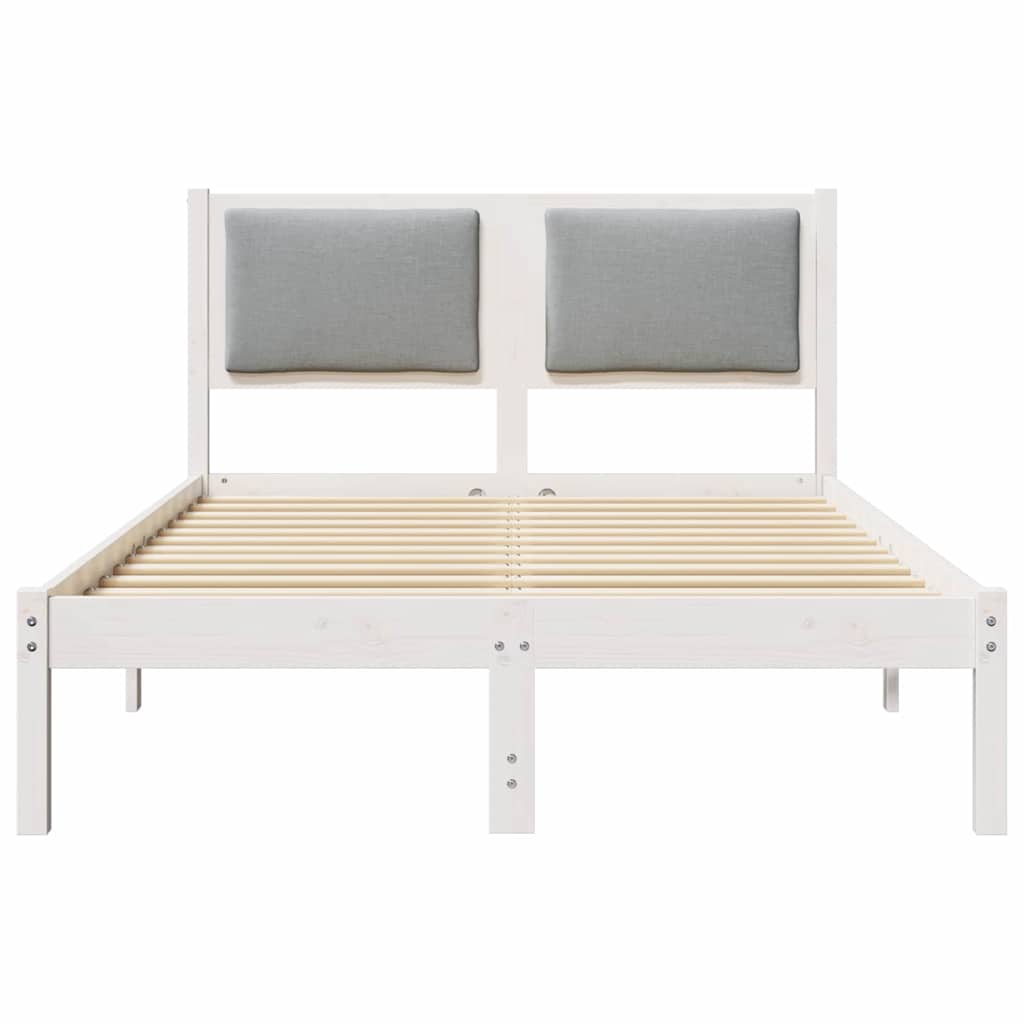 Bedframe Lichtgrijs 120 x 190 cm Massief grenenhout