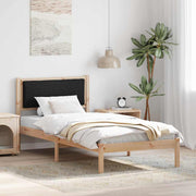 Bedframe 90x200 cm massief grenenhout zwart