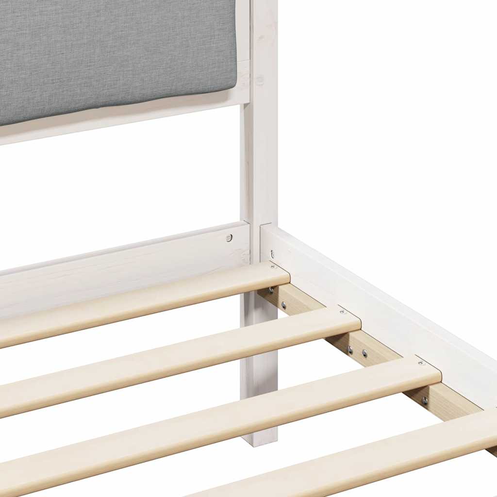 Bedframe Lichtgrijs 90 x 200 cm Massief grenenhout