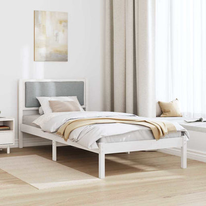 Bedframe Lichtgrijs 90 x 200 cm Massief grenenhout