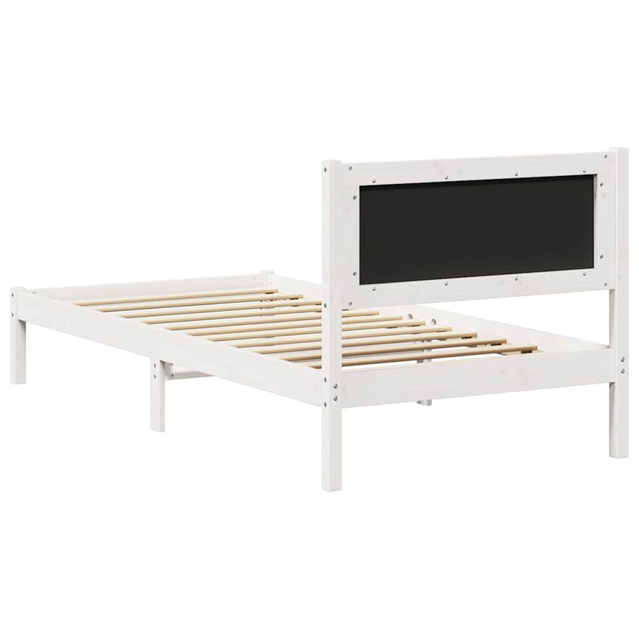 Bedframe Lichtgrijs 90 x 200 cm Massief grenenhout