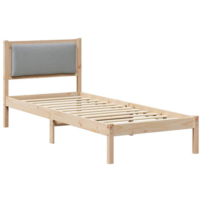 Bedframe Lichtgrijs 80 x 200 cm Massief grenenhout