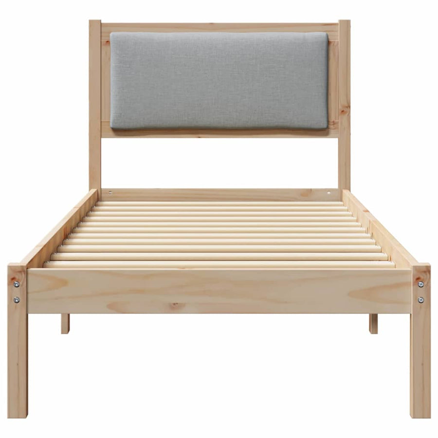 Bedframe Lichtgrijs 80 x 200 cm Massief grenenhout