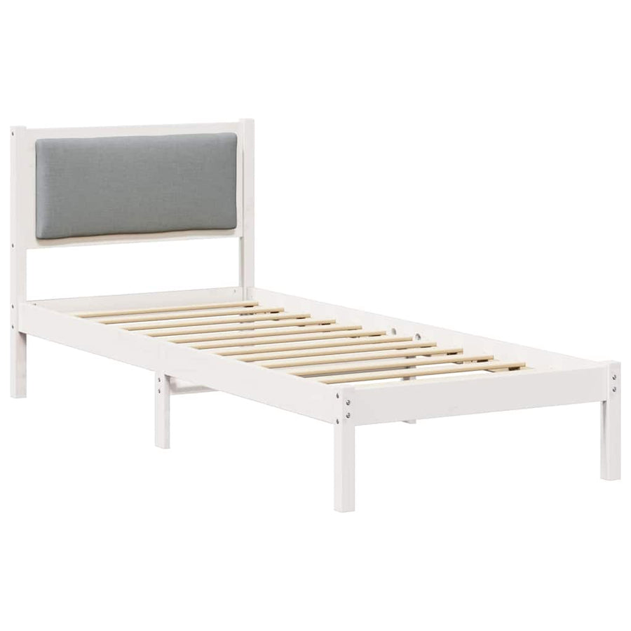 Bedframe Lichtgrijs 80 x 200 cm Massief grenenhout