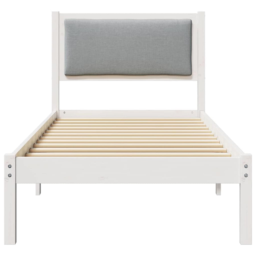 Bedframe Lichtgrijs 80 x 200 cm Massief grenenhout