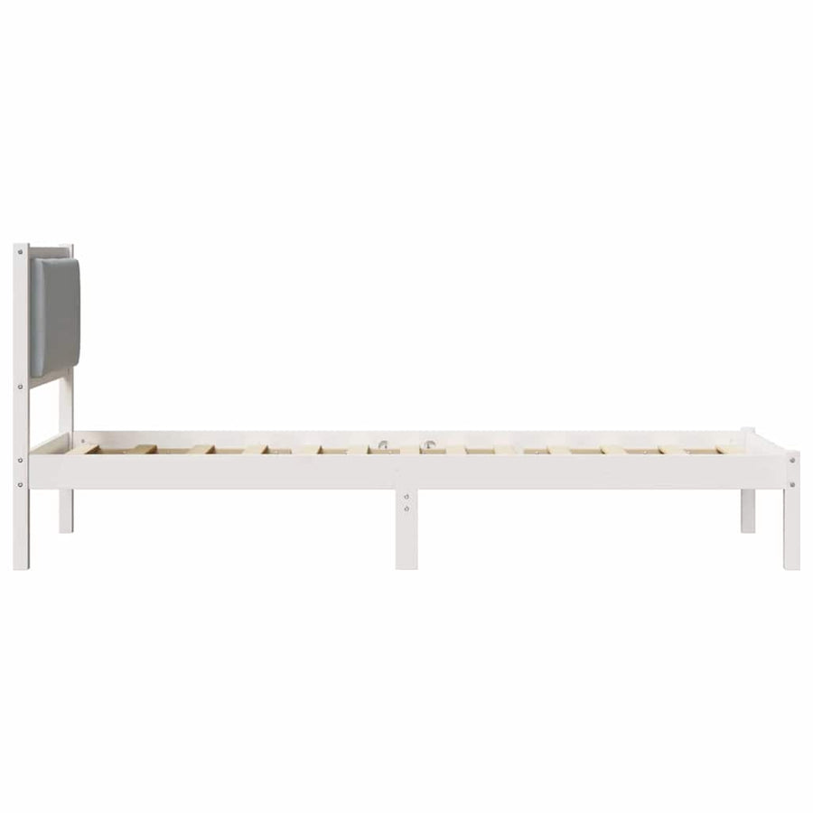 Bedframe Lichtgrijs 80 x 200 cm Massief grenenhout