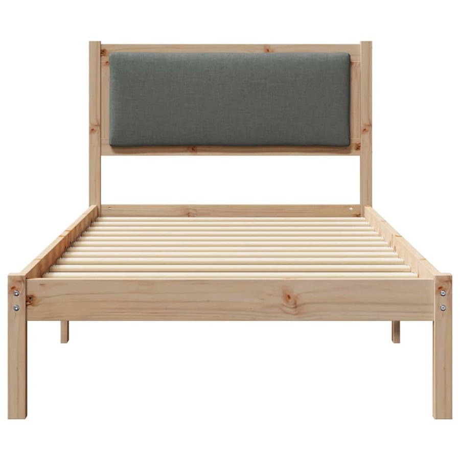 Bedframe Donkergrijs 90 x 190 cm Massief grenenhout