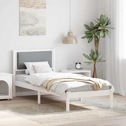 Bedframe Lichtgrijs 80 x 190 cm Massief grenenhout