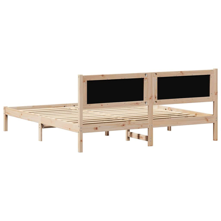 Bedframe met hoofdeinde Lichtgrijs 160 x 200 cm Stof