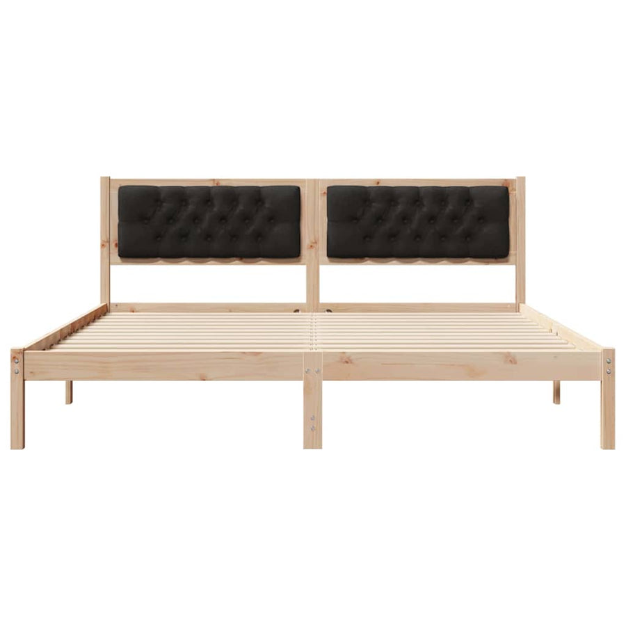 Bedframe met hoofdeinde Zwart 160 x 200 cm Stof