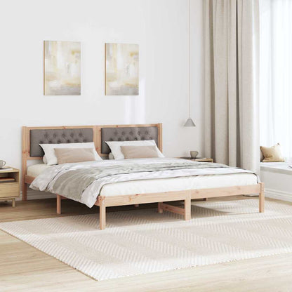 Bedframe met hoofdeinde Taupe 160 x 200 cm Stof
