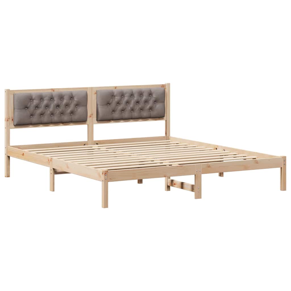 Bedframe met hoofdeinde Taupe 160 x 200 cm Stof
