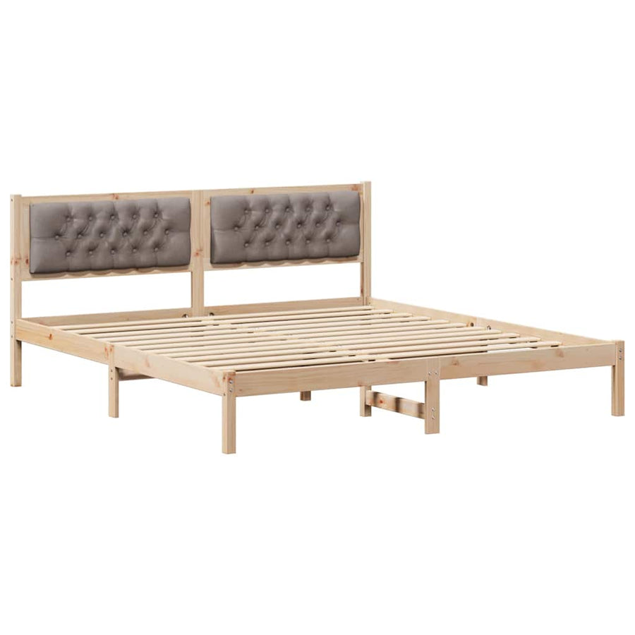 Bedframe met hoofdeinde Taupe 160 x 200 cm Stof