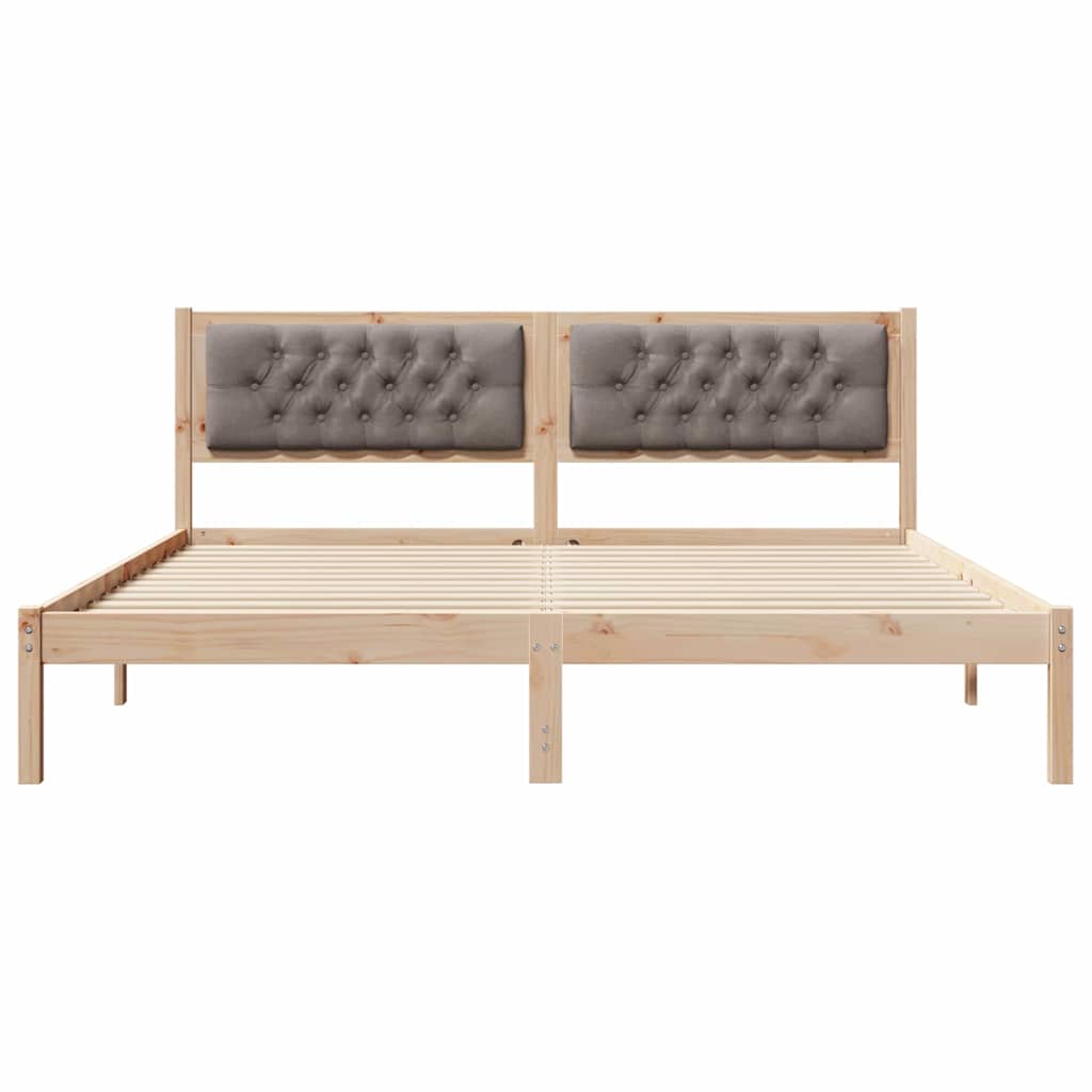 Bedframe met hoofdeinde Taupe 160 x 200 cm Stof