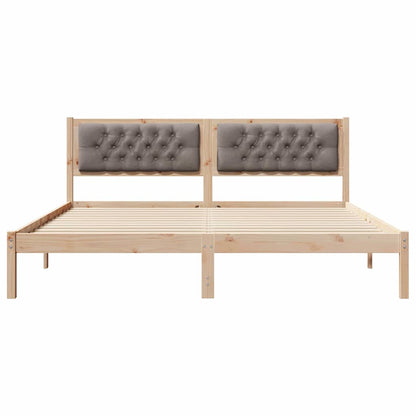 Bedframe met hoofdeinde Taupe 160 x 200 cm Stof