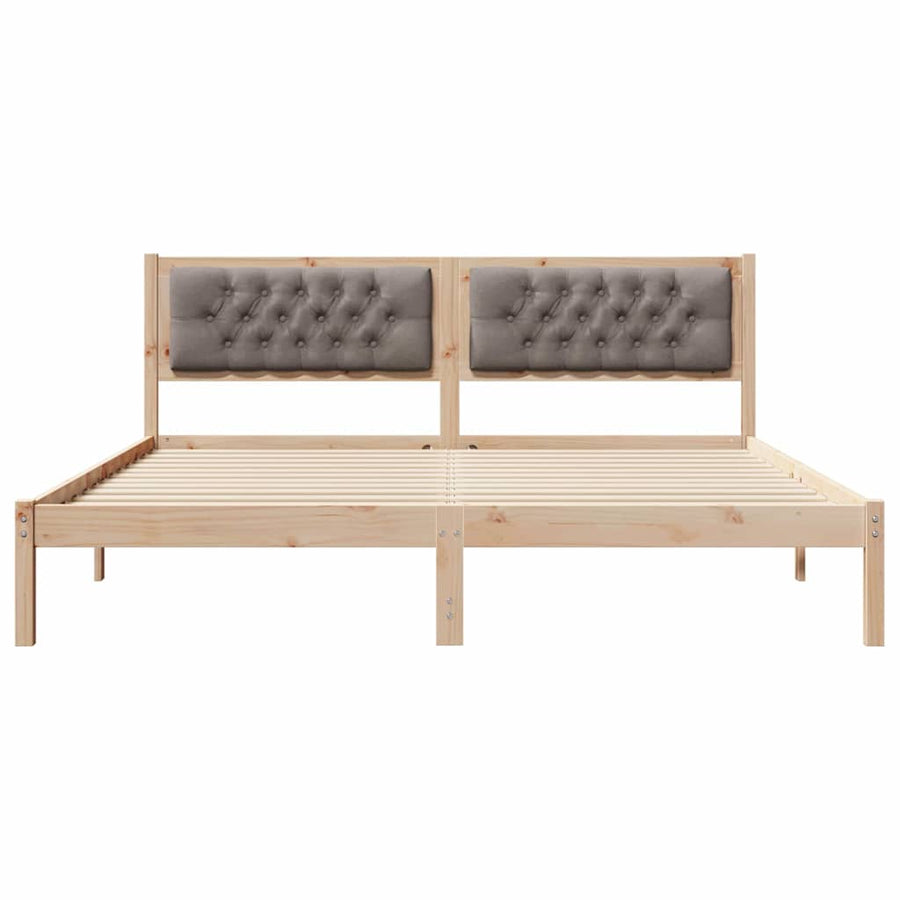 Bedframe met hoofdeinde Taupe 160 x 200 cm Stof
