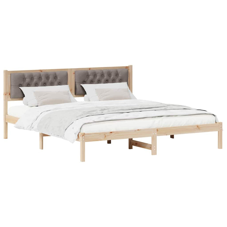 Bedframe met hoofdeinde Taupe 160 x 200 cm Stof