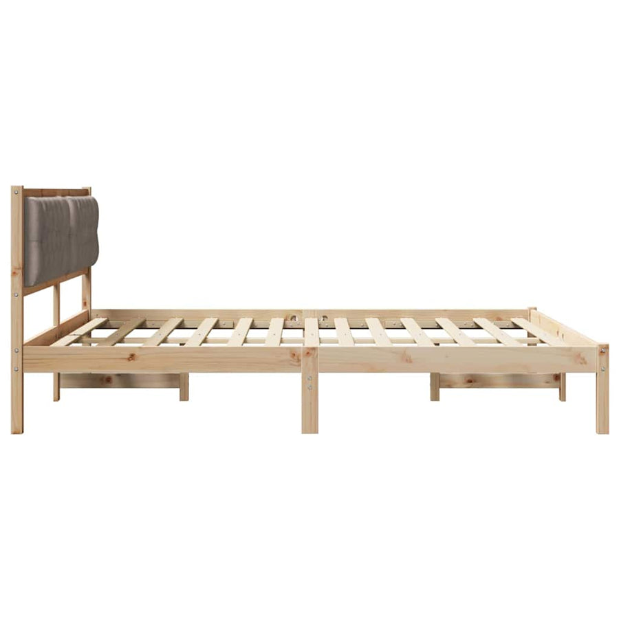 Bedframe met hoofdeinde Taupe 160 x 200 cm Stof