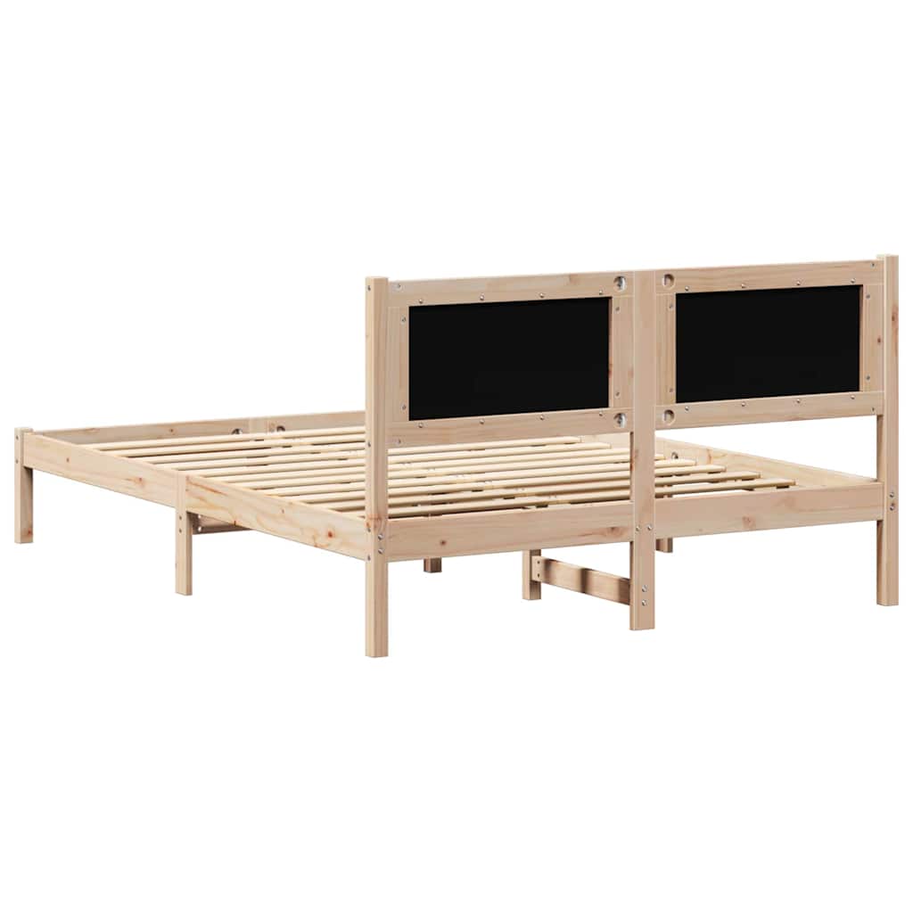 Bedframe met hoofdeinde Donkergrijs 150 x 200 cm Stof