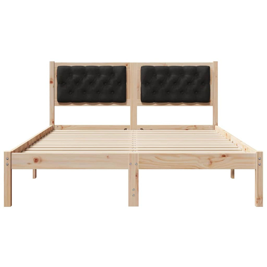 Bedframe met hoofdeinde Zwart 150 x 200 cm Stof