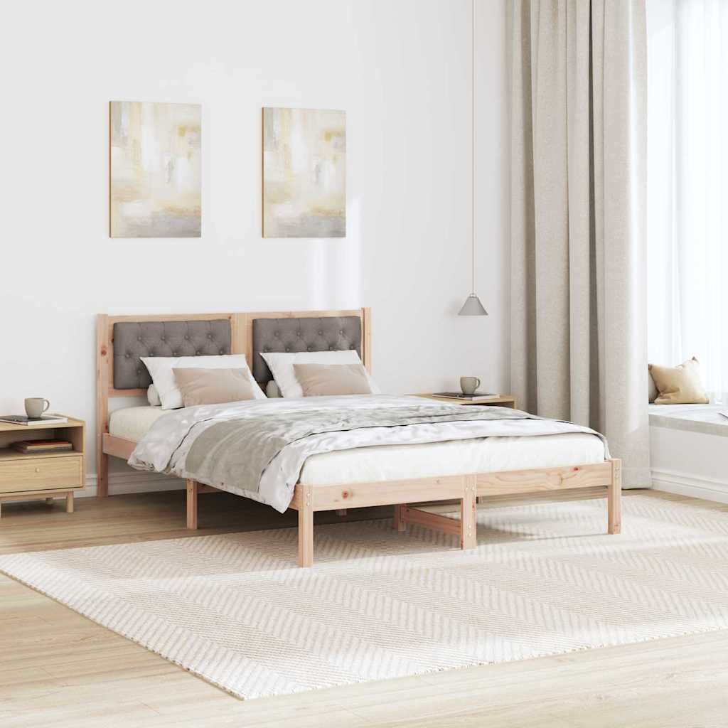 Bedframe met hoofdeinde Taupe 150 x 200 cm Stof