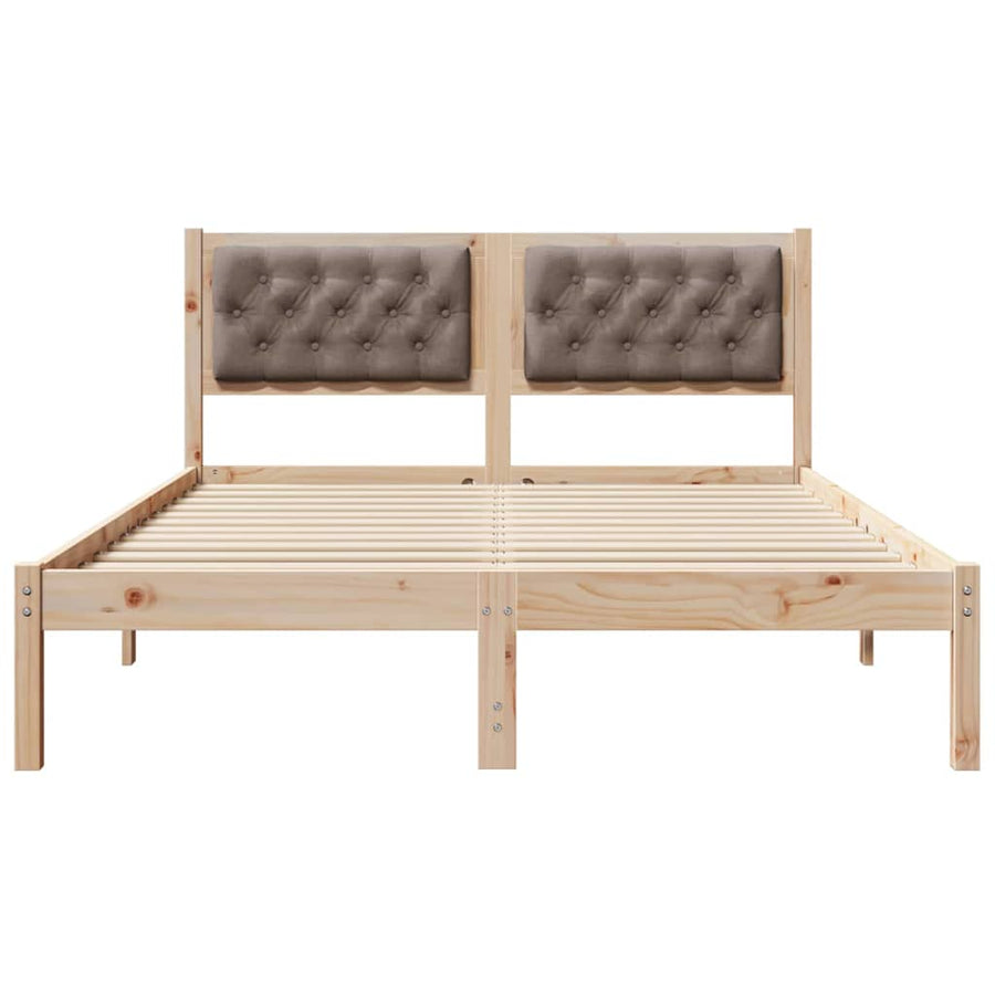 Bedframe met hoofdeinde Taupe 150 x 200 cm Stof