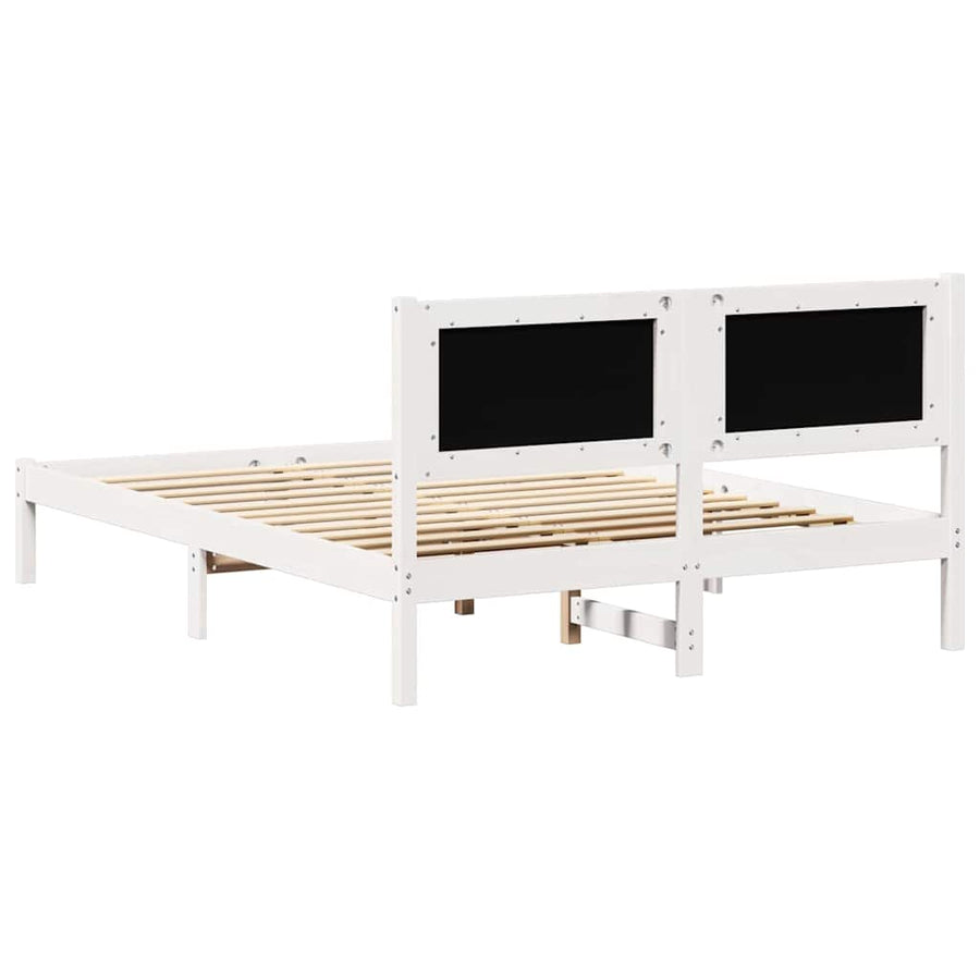 Bedframe met hoofdeinde Lichtgrijs 150 x 200 cm Stof