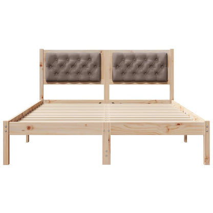 Bedframe met hoofdeinde Taupe 140 x 200 cm Stof