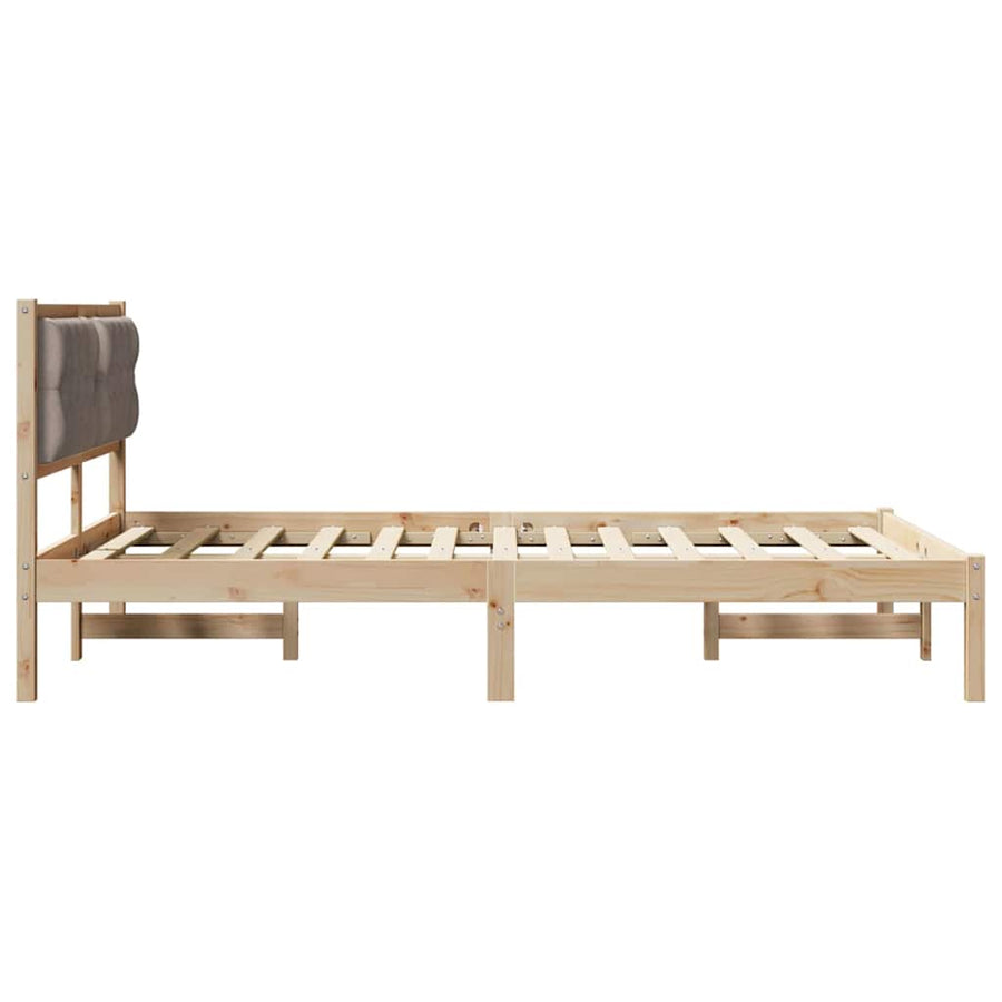 Bedframe met hoofdeinde Taupe 140 x 200 cm Stof