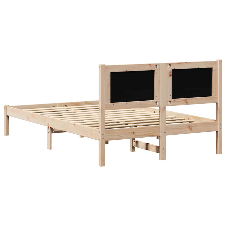 Bedframe met hoofdeinde Lichtgrijs 120 x 200 cm Stof